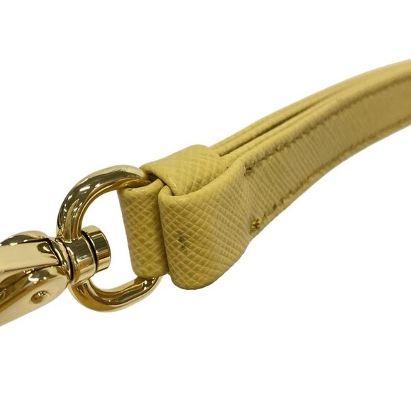 Auth PRADA - 1BC204 Yellow Nylon Leather Shoulder Bag - Picture 14 of 16